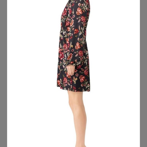 A.L.C. Nadia mock neck floral silk dress - Picture 2 of 14